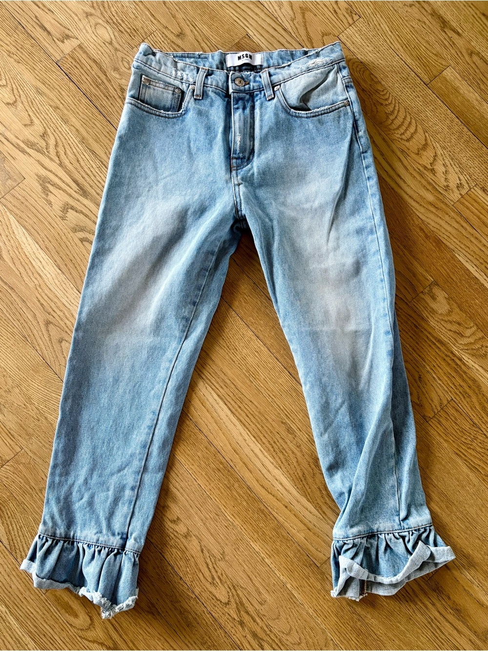 MSGM Ruffle Hem Jeans